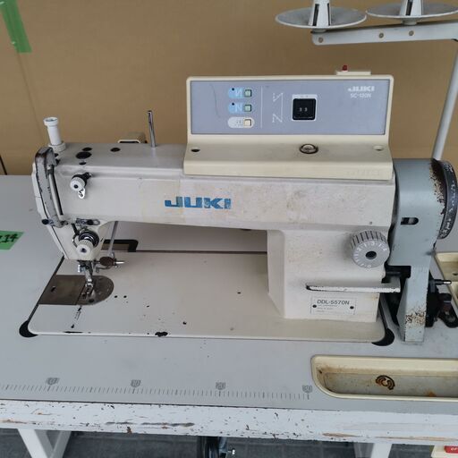 JUKI ジューキ DDL-5570N SC-120N 100V 電動ミシン 本縫 一般使用可能 内職 裁縫 業務用 簡易動作確認済 現状品 直接引取のみ#114