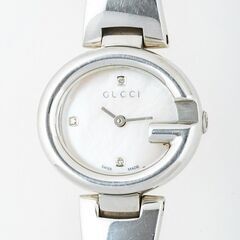 GUCCI】グッチ SS 腕時計 3Pダイヤ バングル Gバルーン ステンレス