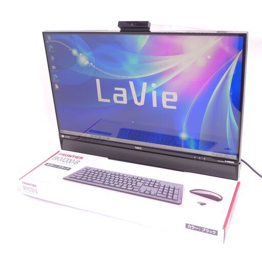 中古美品 Wi-Fi有 一体型パソコン NEC PC-GD234DCA8 23.8型 第6世代Core i5 8GB 3TB DVDRW 無線 Bluetooth カメラ Windows10 Office