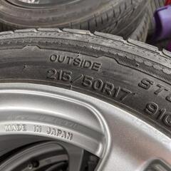 アルミホイール17インチ4本タイヤ付