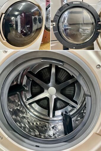美品【 Panasonic 】パナソニック 最高級モデル 洗濯11.0㎏/乾燥6.0㎏ ドラム式洗濯機 カラータッチパネル 温水泡洗浄 NA-VX9700L