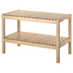  IKEA MOLGER モルゲル ベンチ　棚　木製