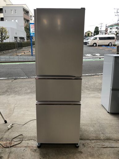 美品 三菱 MR-CX27C-W 2018年製 272L 3ドア 冷蔵庫 自動製氷機能