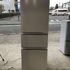 美品 三菱 MR-CX27C-W 2018年製 272L 3ドア 冷蔵庫 自動製氷機能