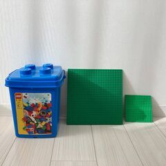 LEGO／レゴブロック青バケツ