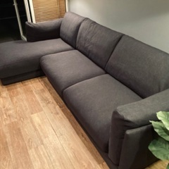 ☑️メル売約済　最上級素材40万馬場家具一流フェザーコーナーカウチソファー