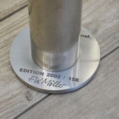 【ジモ取引終了8/4】≪W600ジ≫Ronald schmitt/ロナルドシュミット Gironda/ジロンダテーブル ガラステーブル/可動テーブル ドイツ製 インテリア 円/丸