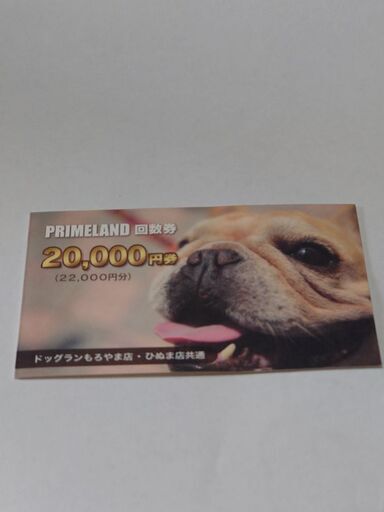 PRIMELAND ドッグランひぬま涸沼 もろやま 回数券 未使用