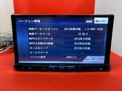 KENWOOD 最上級 MDV-727DT フルセグ 地図更新済 新品パーツ多数 う-8