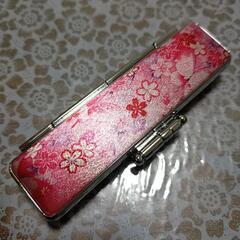 印鑑 ケース 花柄 桜 ピンク 朱肉