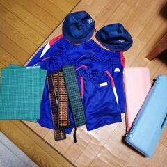 行田東小学校体操服、校帽、ピアニカ、粘土板、そろばん