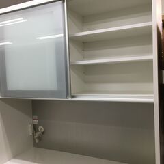 松田家具 120センチ幅 キッチンボードクラッチWH 家具 インテリア 家具