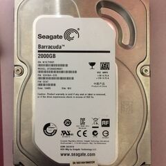 値下げしました！早いもの勝ち！3.5インチHDD　２TB