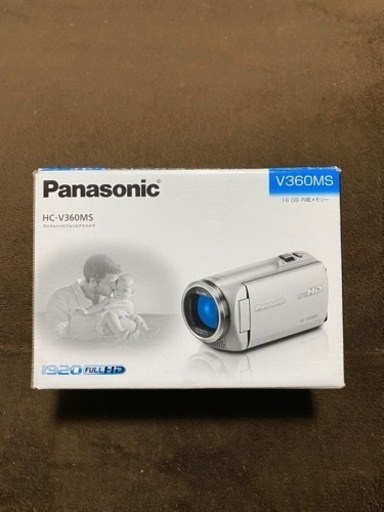 【お話し中】【美品】Panasonic HDビデオカメラHC-V360MS-W 16GB 高倍率90倍ズーム＋ビデオカメラ用ケース付き
