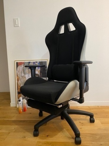 取引決定済　NEOLEAD オフィスチェア PUフェイクレザー ゲーミングチェア 3Dアームレスト オットマン NL-OGCBK (ブラック×グレー)