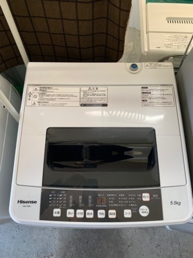 ☆美品 Hisenseハイセンス 全自動洗濯機 HW-T55C ホワイト2018年製 5.5㎏