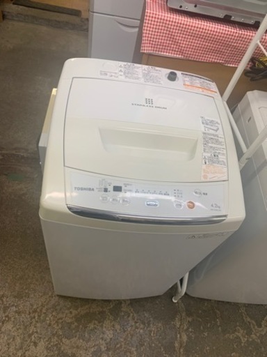 洗濯機 TOSHIBA 東芝電気洗濯機 AW-42ML 4.2kg 全自動洗濯機 2013年製 中古品■(F3648)