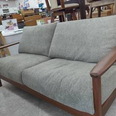 ⭐2Ｐワイドソファ/おしゃれ/ゆったり/グレー⭐