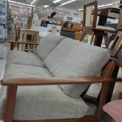 ⭐2Ｐワイドソファ/おしゃれ/ゆったり/グレー⭐