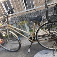 古い自転車　27インチ