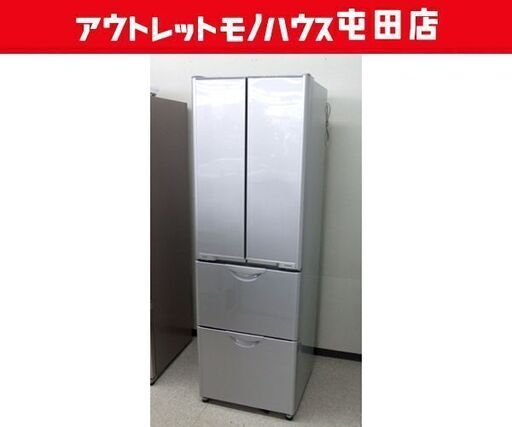 半ジャンク HITACHI 3ドア冷蔵庫 365L 2010年製 R-Z370 300Lクラス 家電 60cm幅 ファミリーサイズ ☆ 札幌市 北区 屯田