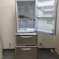 4/30受渡済)JT3974【MITSUBISHI/三菱 3ドア冷蔵庫】2015年製 MR-C37Y-P