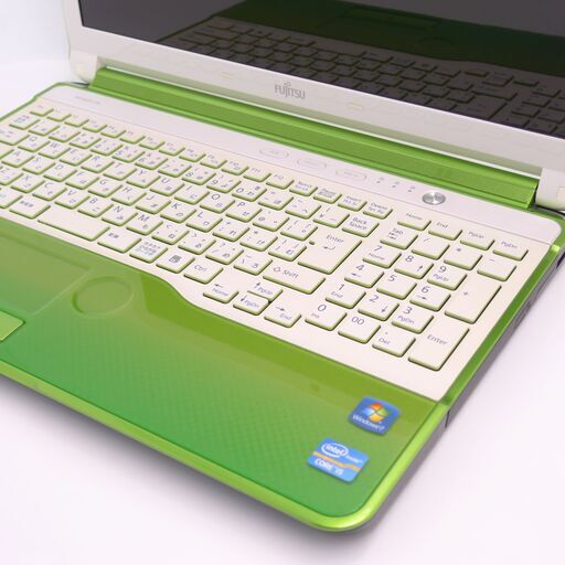 日本製 新品SSD搭載 Wi-Fi有 緑 ノートパソコン 富士通 AH54/G
