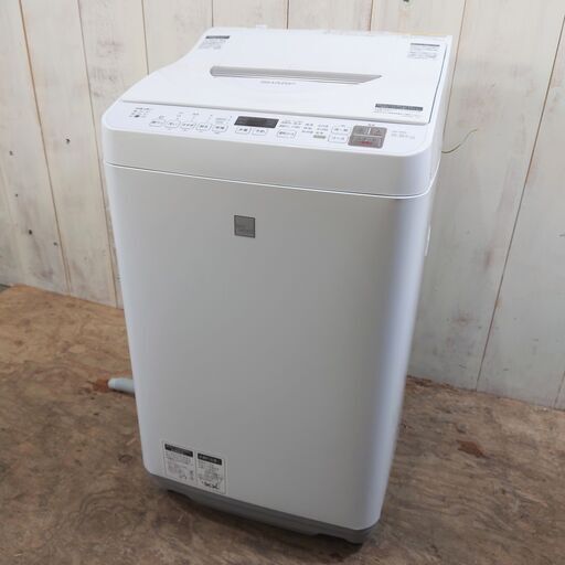 6/3　IS販売済み　2017年製 SHARP 全自動電気洗濯機 ES-T5E5-KW 5.5kg 菊倉