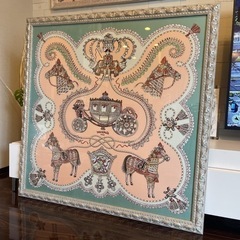 エルメス　カレ90 額装　ほぼ未使用