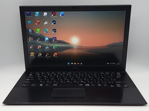 Vaioノートパソコン i5（中古）4GBのメモリ、SSD128GB, 13.3画面、Intel HD Graphics 5500、Windows11, Office2021, Photoshop2021, Illustrator2021,Corel2021,FilmoraX等.