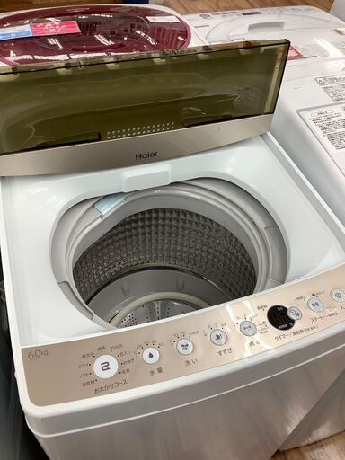 Haierの全自動洗濯機『JW-C60C　2019年製』が入荷しました