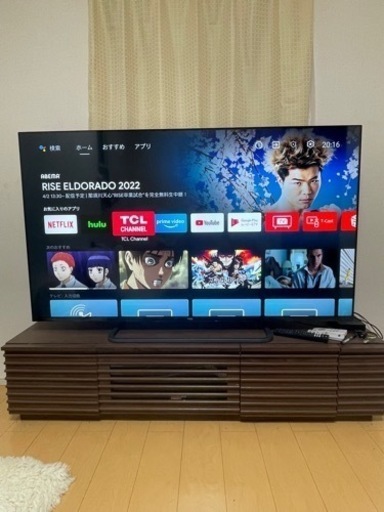 激安。超美品。65インチ4k対応テレビ　YouTube Netflix Hulu   録画HDD付き