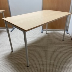 机 白木調テーブル120x70x70 -②