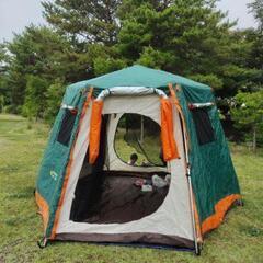 キャンプ ワンタッチテントとグランドシート2点セット 5-8人 330*330