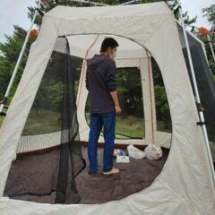 キャンプ ワンタッチテントとグランドシート2点セット 5-8人 330*330