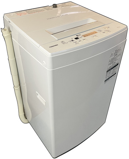 ※　【高年式】2019年製　東芝　洗濯機　4.5kg　ホワイト　AW-45M7　槽洗浄機能