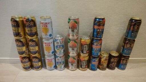 ビール、発泡酒、チューハイ等　120本