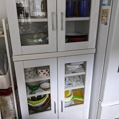 【ネット決済】ニトリ食器棚キャビネットセット(マーレ4560 W...