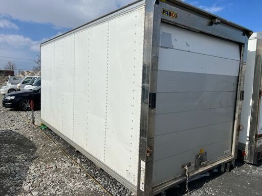 シャッター式【希少】2トン 幅216ｃｍ長さ445ｃｍ高さ230ｃｍ コンテナ 物置 倉庫 アルミ箱 格安提携先運送会社あり　北海道江別市発 シャッター式【希少】2トン 幅216cm長さ445cm高さ230cm コンテナ