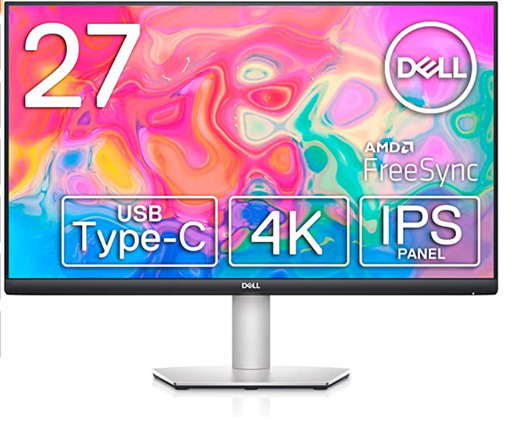 Dell S2722QC 27インチ 4K モニター 　保証有り