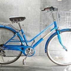 自転車中古 Colorfuldays 外装6段変速 オートライト カゴリアキャリア 