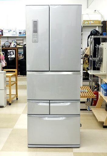 札幌市/清田区 ノンフロン冷凍冷蔵庫 VEGETA GR-E50F(SS) ブライトシルバー 2012年製 6ドア 全定格内容積501L 動作確認済