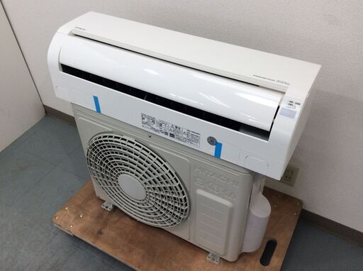 （5/2受渡済）YJT2858【HITACHI/日立 6畳用エアコン】美品 2018年製 白くまくん RAS-KD22H(W) 家電 冷暖房 エアコン 壁掛型 平行型100V