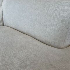 【値下げ】HUKLA/フクラ ソファ 定価約30万 ファブリック（布製：白、ベージュ、アイボリー）２人掛け 愛知県春日井市 名古屋市（美品）