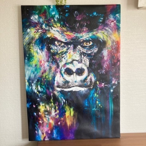 アートキャンバス 絵画 ゴリラ ワンピースなゴリラ 萱島の生活雑貨の中古あげます 譲ります ジモティーで不用品の処分