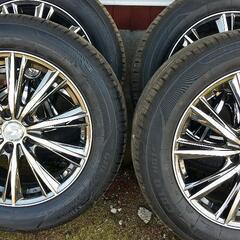 ☆値下げ☆ 17インチ 4本 Weds レオニス バリ山タイヤ 225/55R17 7J イン