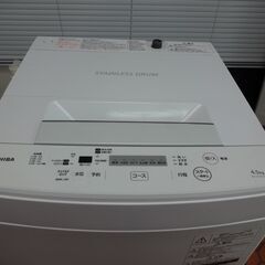 ID 001406 洗濯機 東芝 4.5K 2019年製 AW-45M7