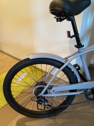 ビーチクルザー(グレー)、24インチ、6段変速付、アップハンドル交換