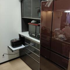 ※取引中※食器棚【ウォルナットブラック・モイス加工・ソフトクローズ仕様】値下げしました！早い者勝ち☆