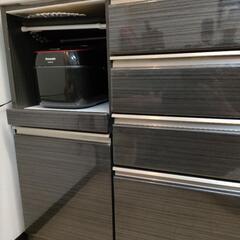 ※取引中※食器棚【ウォルナットブラック・モイス加工・ソフトクローズ仕様】値下げしました！早い者勝ち☆